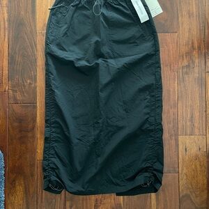 Champion Black Drawstring Midi Skirt